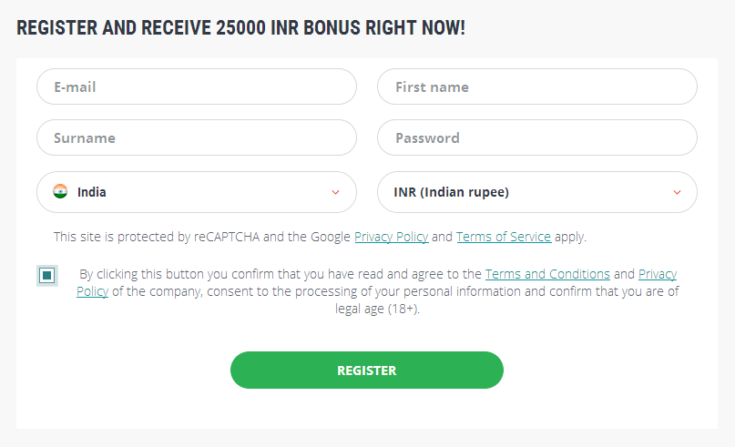 Signup Form India