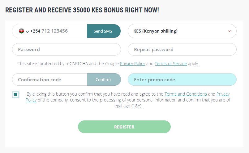 Signup Form Kenya