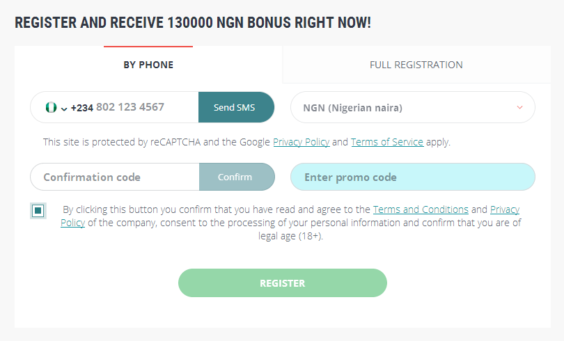 Signup Form Nigeria