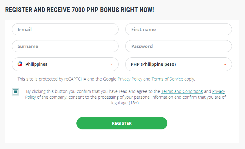 Signup Form Philippines